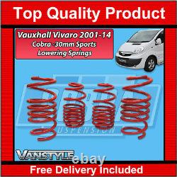 Fits Vauxhall Vivaro 01-14 Cobra Lowering Springs -30mm Sports Performance Lower