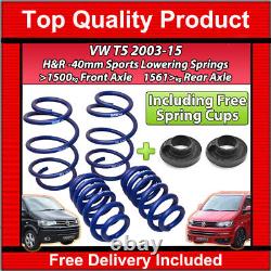 Fits Vw T5 Transporter Caravelle 03-15 H&r Lowering Sports Springs 40mm 29270-2