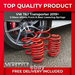 Fits Vw T6.1 Transporter 2019 V-maxx 40mm Sports Lowering Coil Springs Set Kit