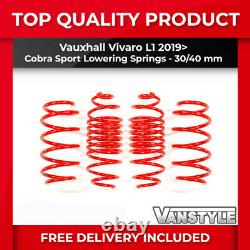For Vauxhall Vivaro 19 Cobra Sport 30 40mm Fr+rear Performance Lowering Springs